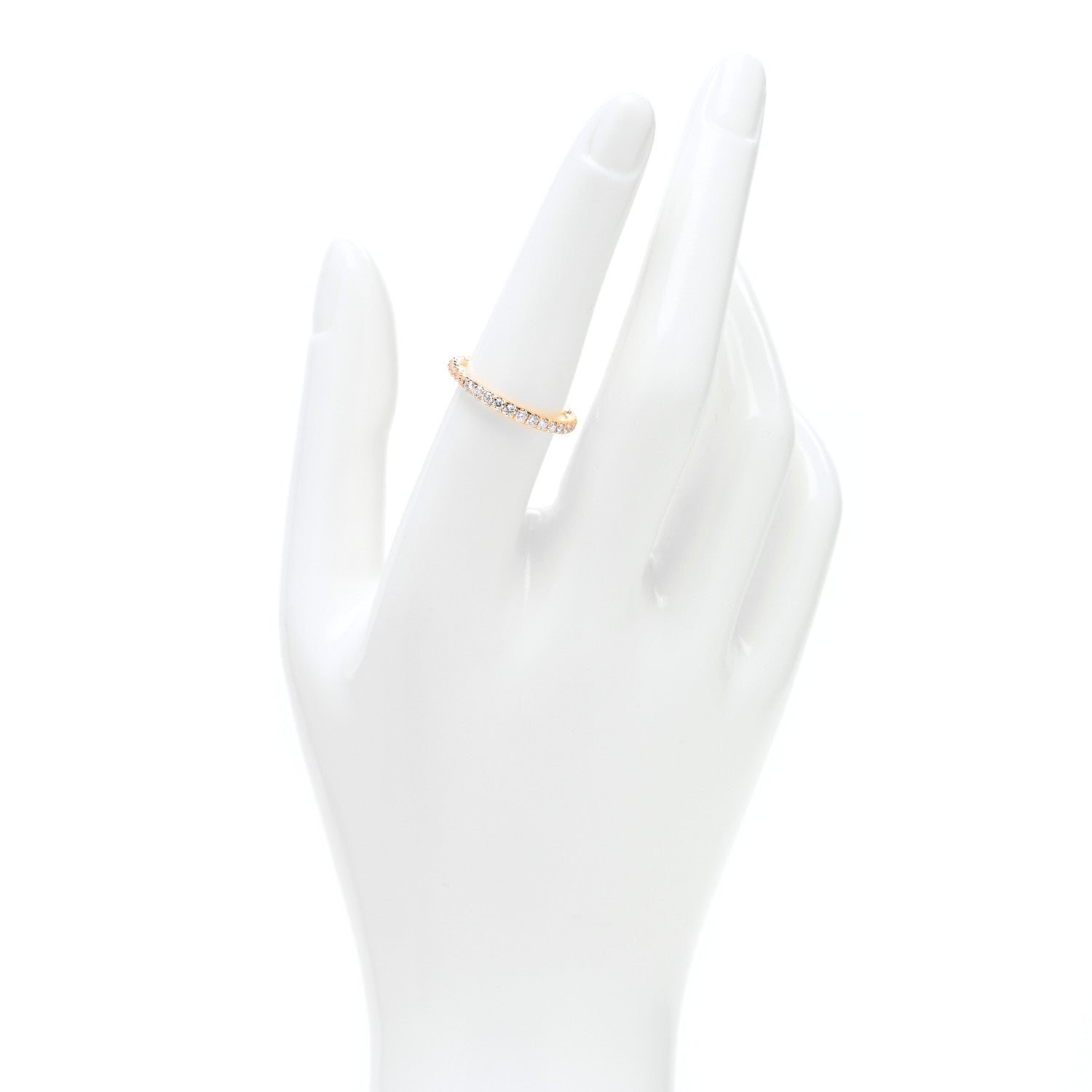 David Yurman 18K Rose Gold Diamond 2mm Cable Collectibles Band Ring 54 7 2 of 5