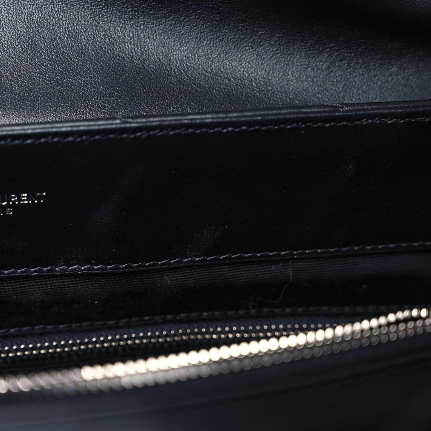 Calfskin Y Quilted Monogram Large Loulou Chain Satchel Black