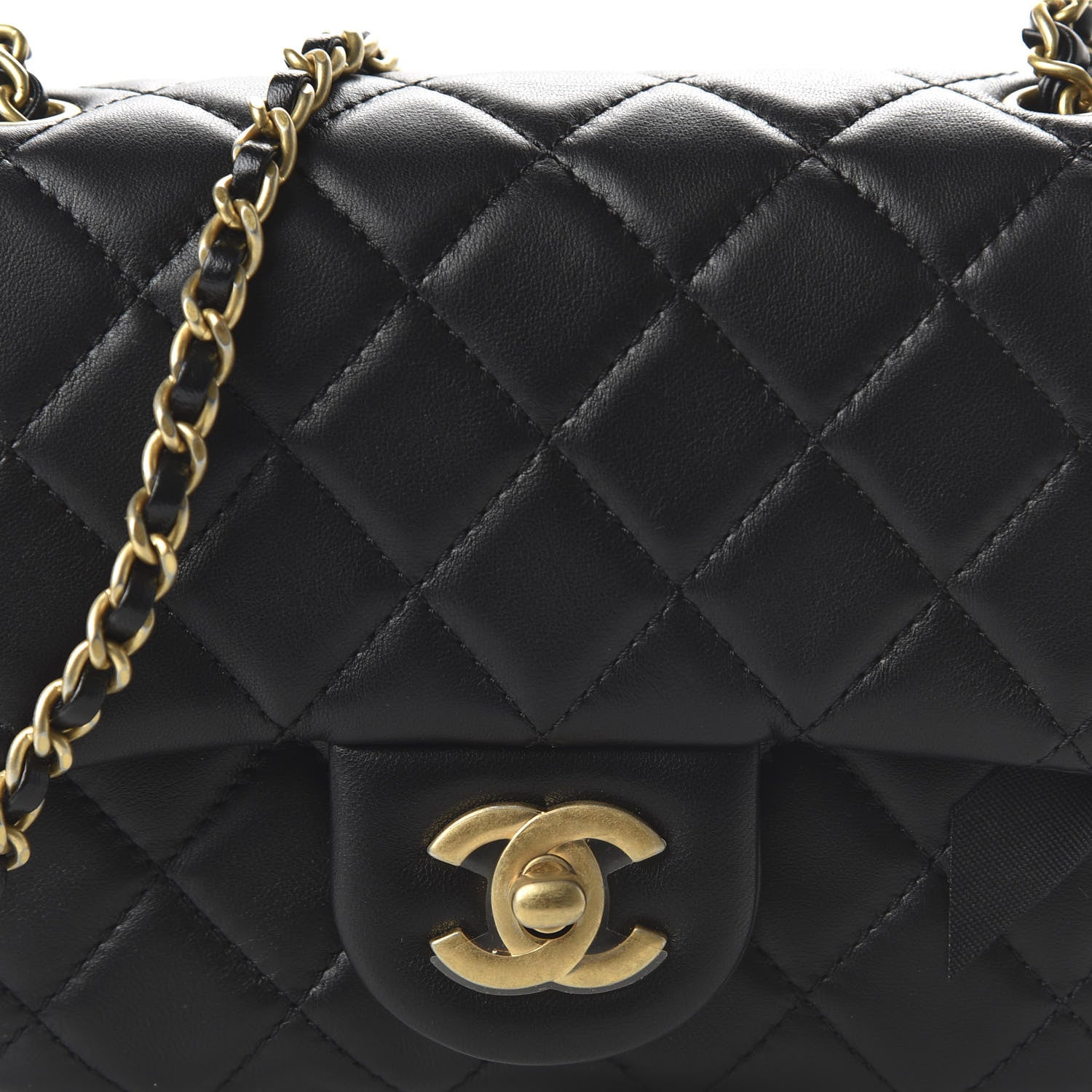 Chanel Lambskin Quilted Mini Pearl Crush Flap Black 10 of 11
