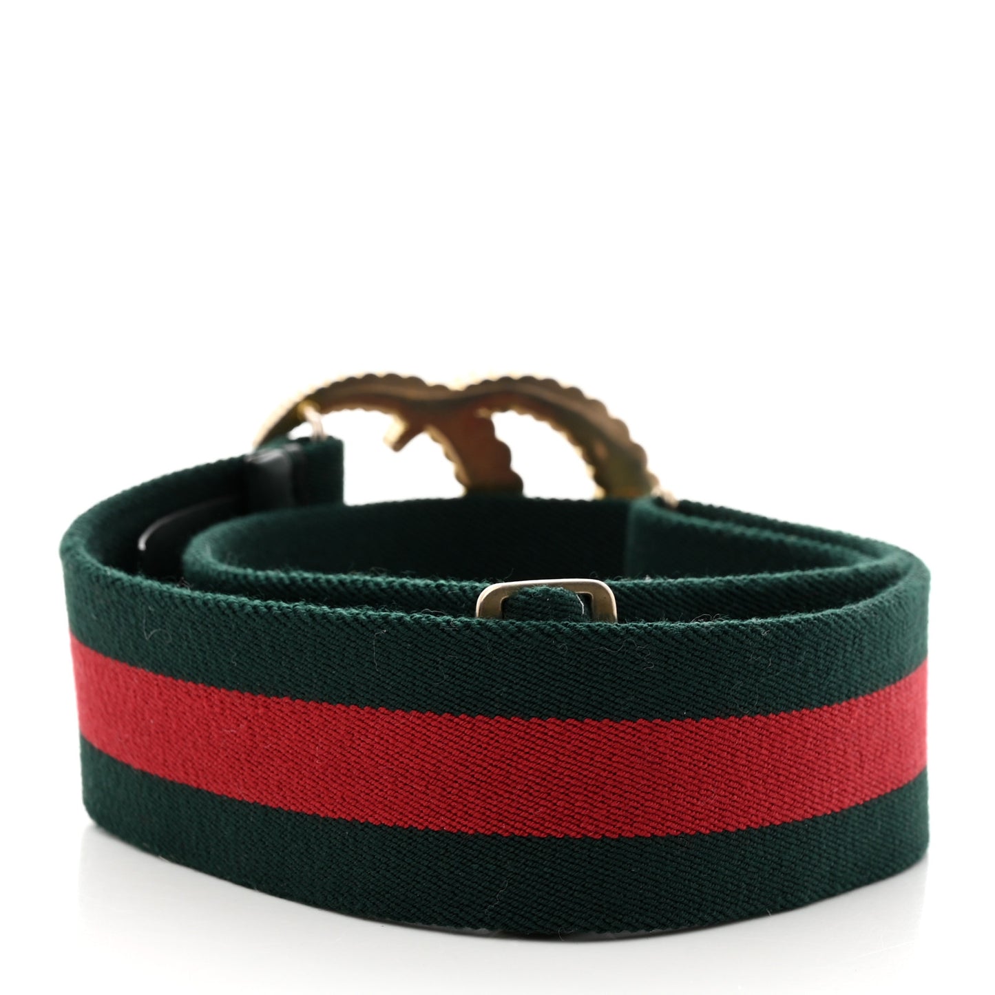 Canvas Torchon Double G Web Belt 75 30 Verde