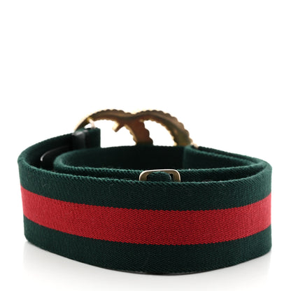 Gucci Canvas Torchon Double G Web Belt 75 30 Verde 2 of 3
