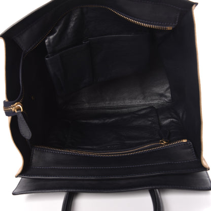 Celine Smooth Calfskin Suede Mini Bi-Color Luggage Navy Dune 5 of 16