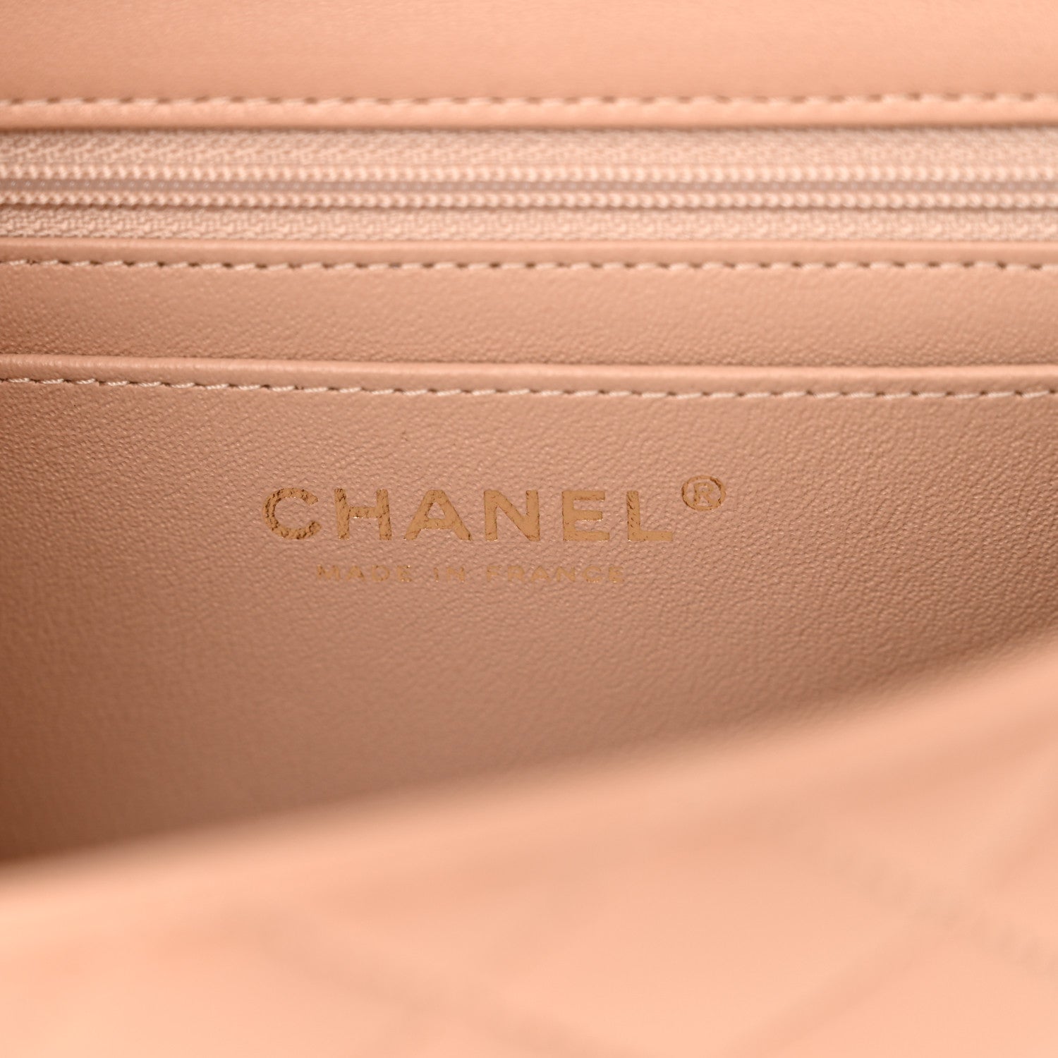 Chanel Lambskin Quilted Mini Top Handle Rectangular Flap Beige 6 of 10