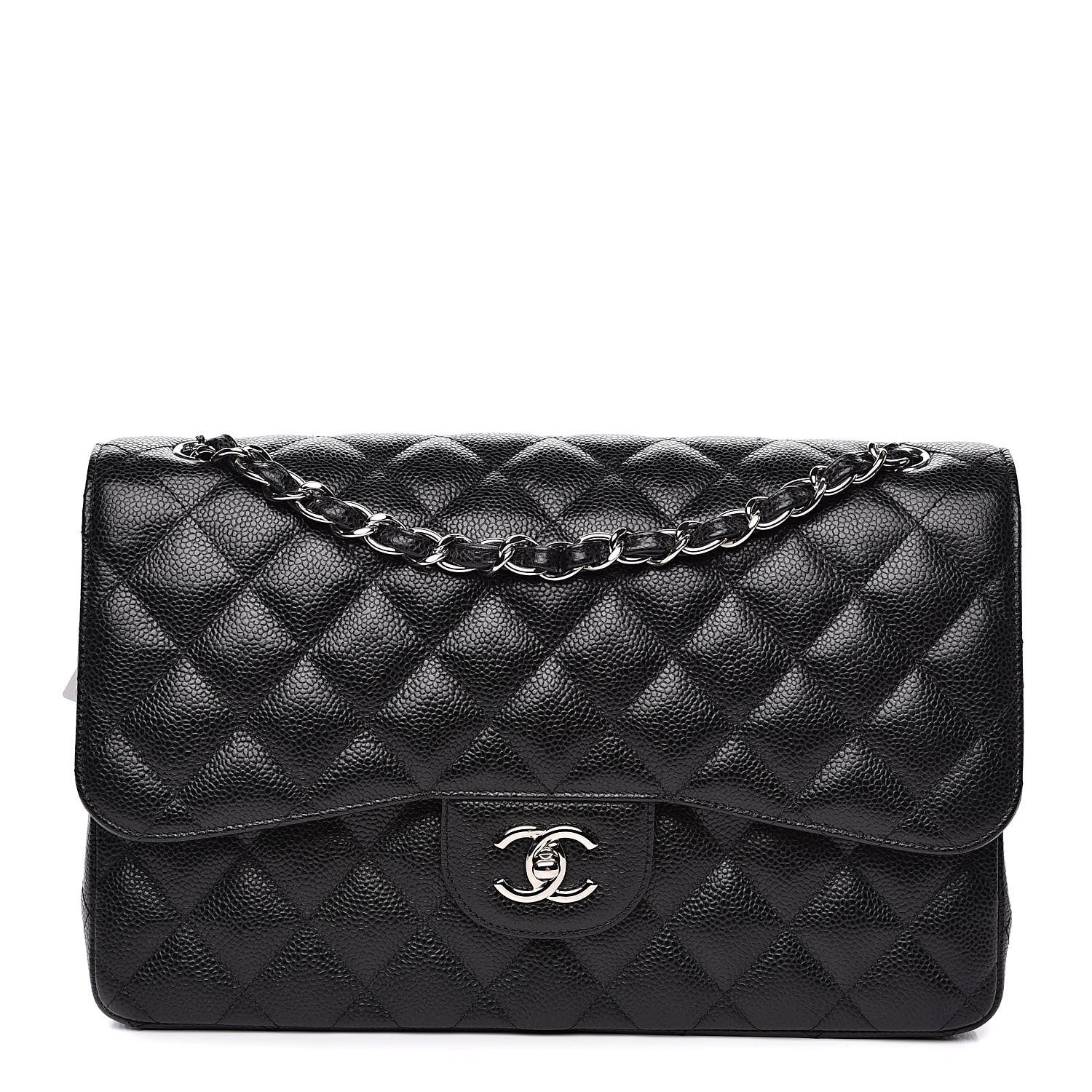 Chanel Caviar Quilted Jumbo Double Flap Black 1 of 12
