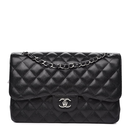 Chanel Caviar Quilted Jumbo Double Flap Black 1 of 12