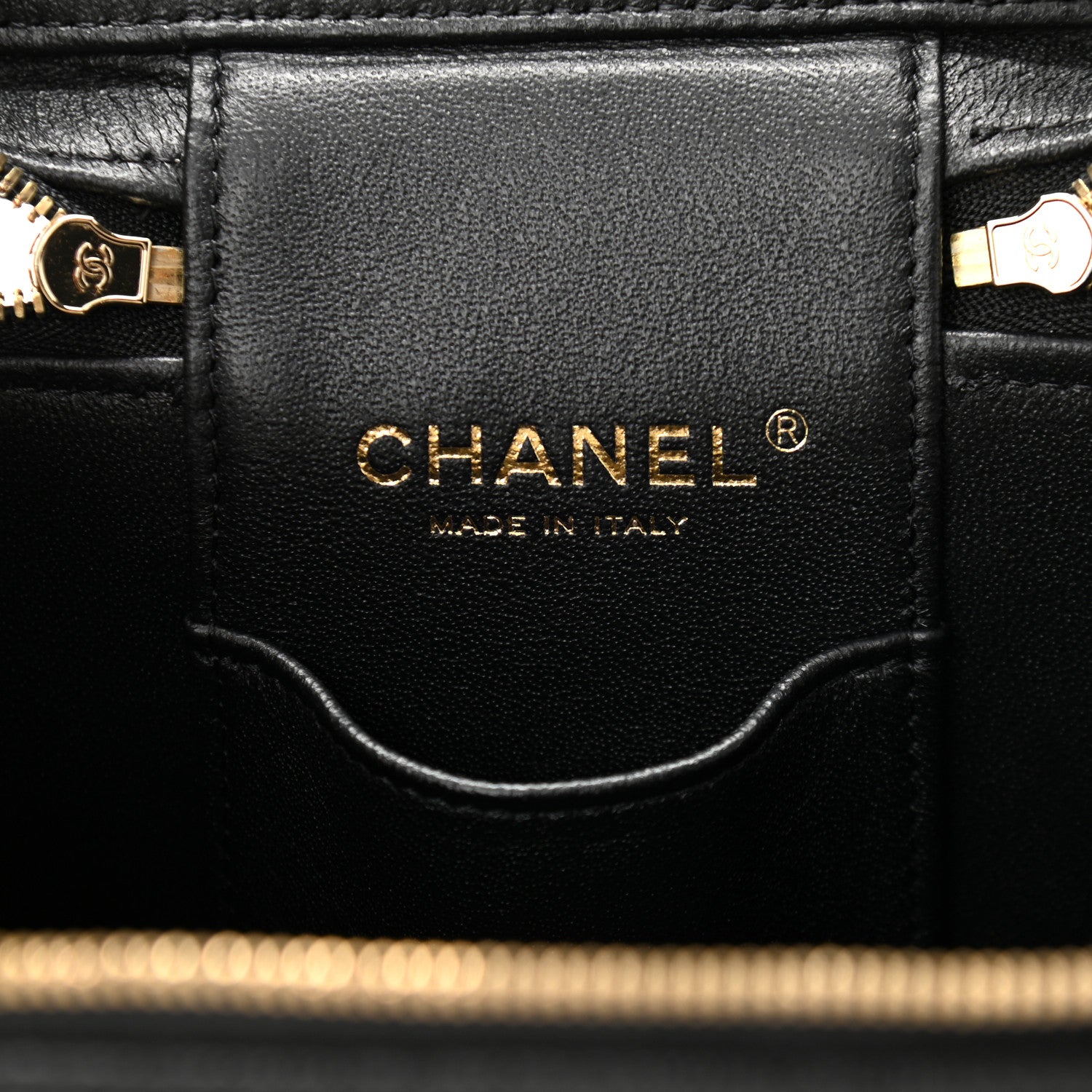 Chanel Caviar Quilted Small Top Handle Vanity Case With Chain Black 5 of 10