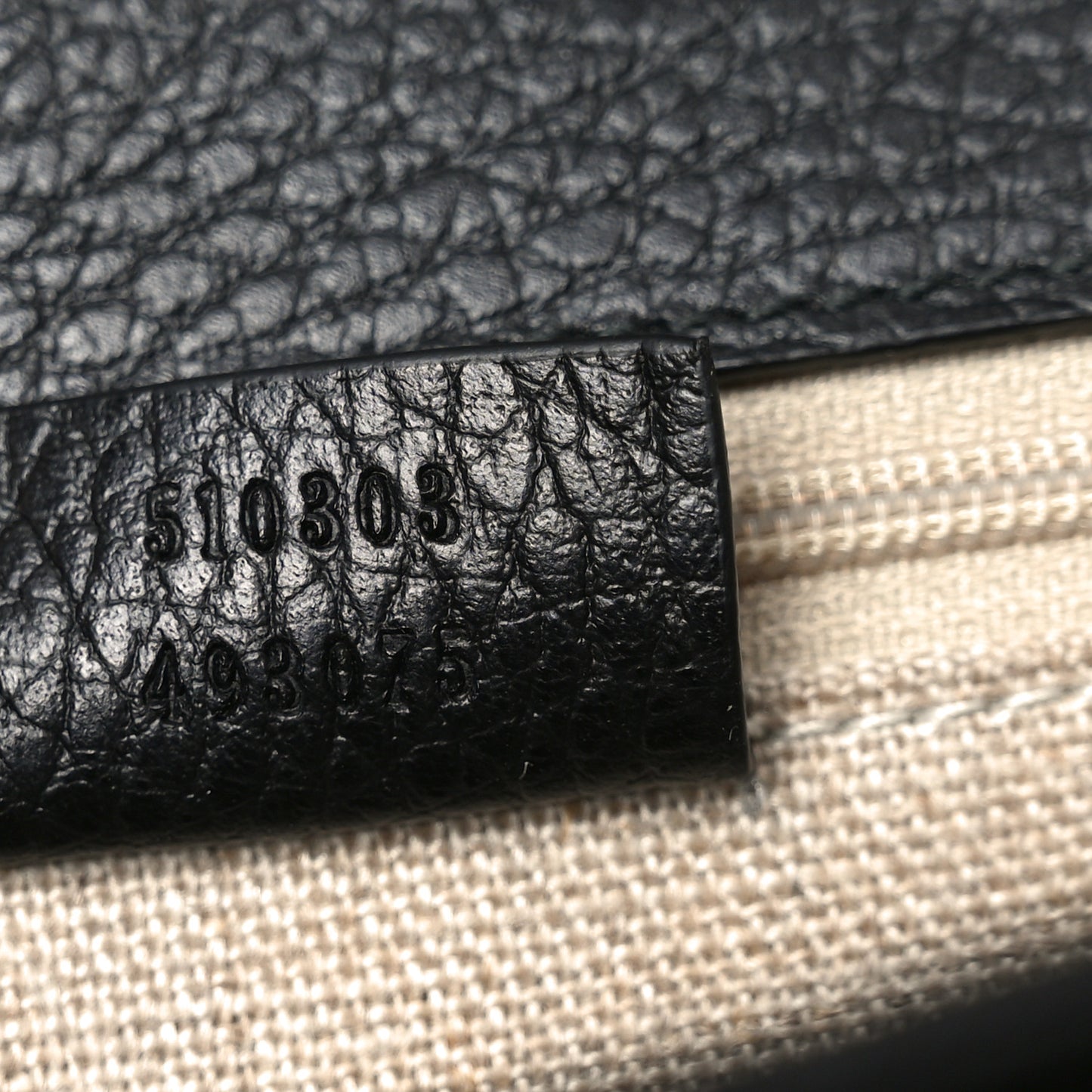 Dollar Calfskin Interlocking G Shoulder Bag Black