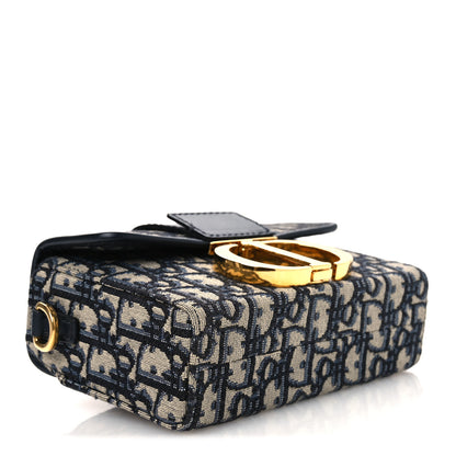 Christian Dior Oblique 30 Montaigne Box Bag Blue 4 of 12