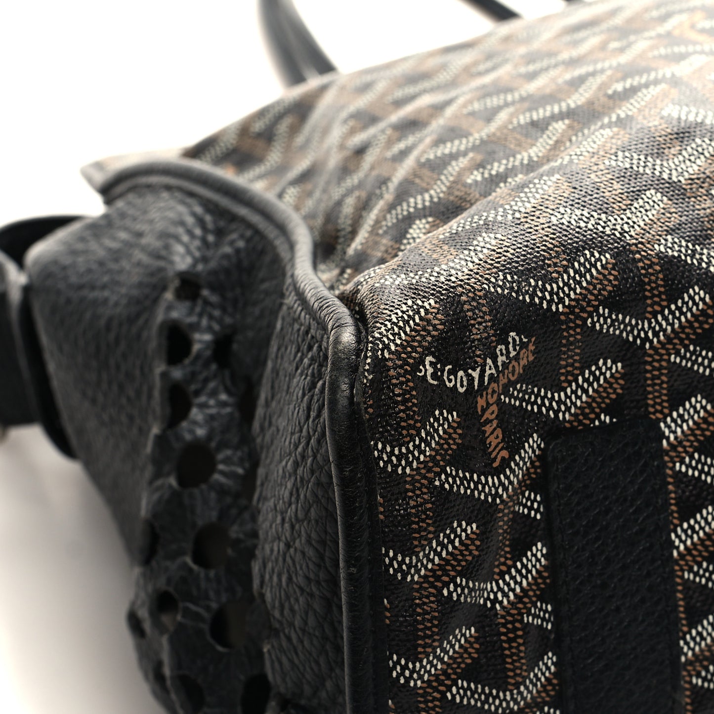 Goyardine Sac Hardy Pet Carrier PM Black