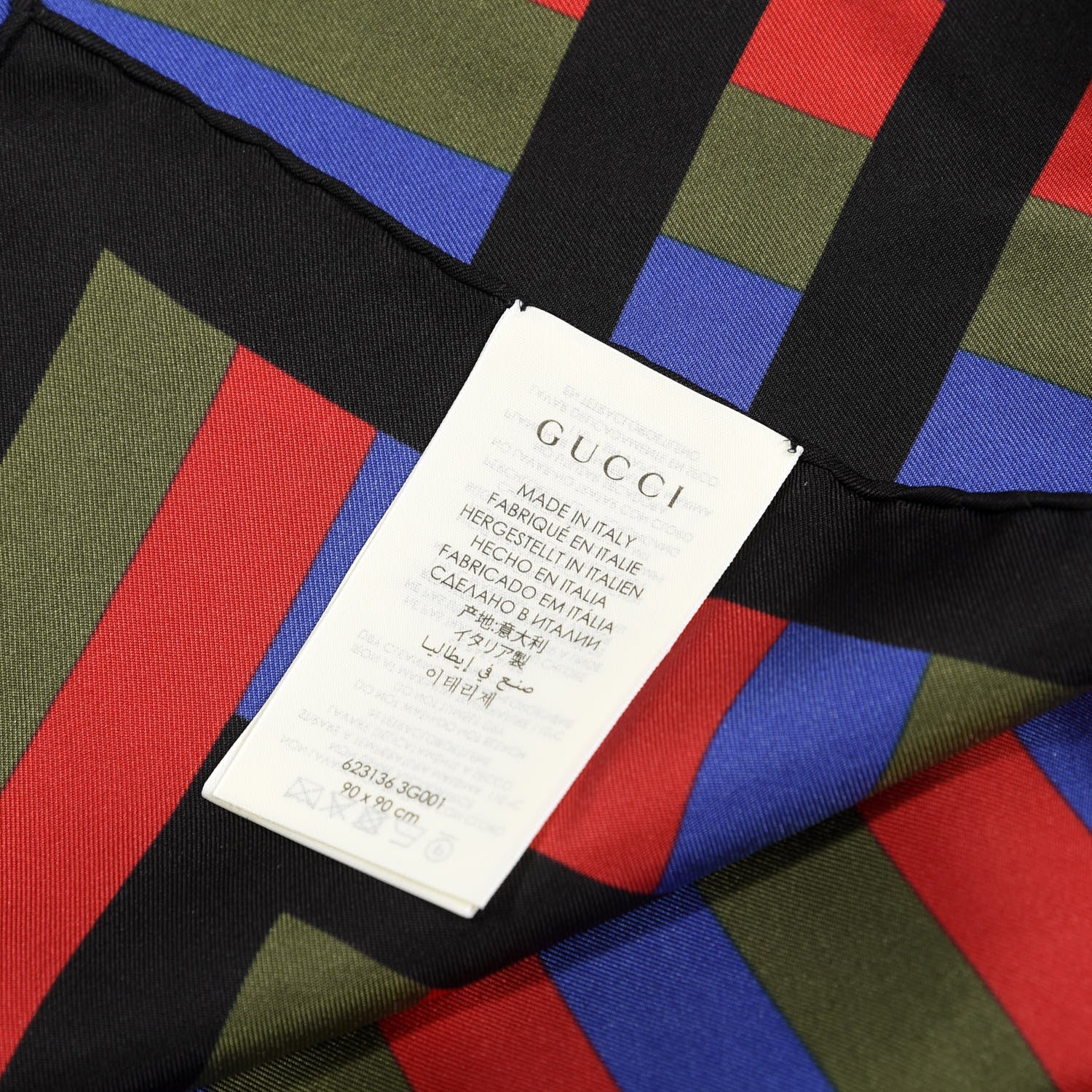 Gucci Silk Baiadera Horsebit Scarf Red 3 of 4