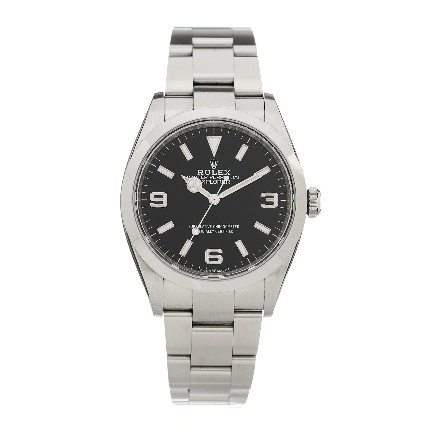 Rolex Stainless Steel 36mm Oyster Perpetual Explorer Watch Black 124270 1 of 5