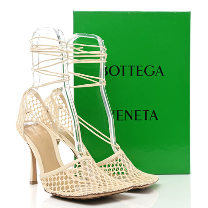 Bottega Veneta Mesh Nappa Stretch Ankle Tie Sandals 41 Toile 8 of 8