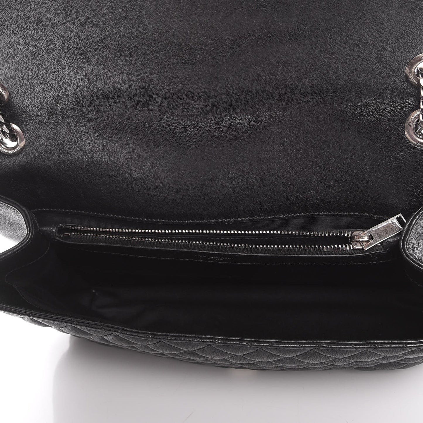 Calfskin Mixed Matelasse Triquilt Large Monogram Satchel Black
