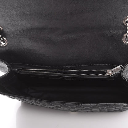 Saint Laurent Calfskin Mixed Matelasse Triquilt Large Monogram Satchel Black 5 of 9