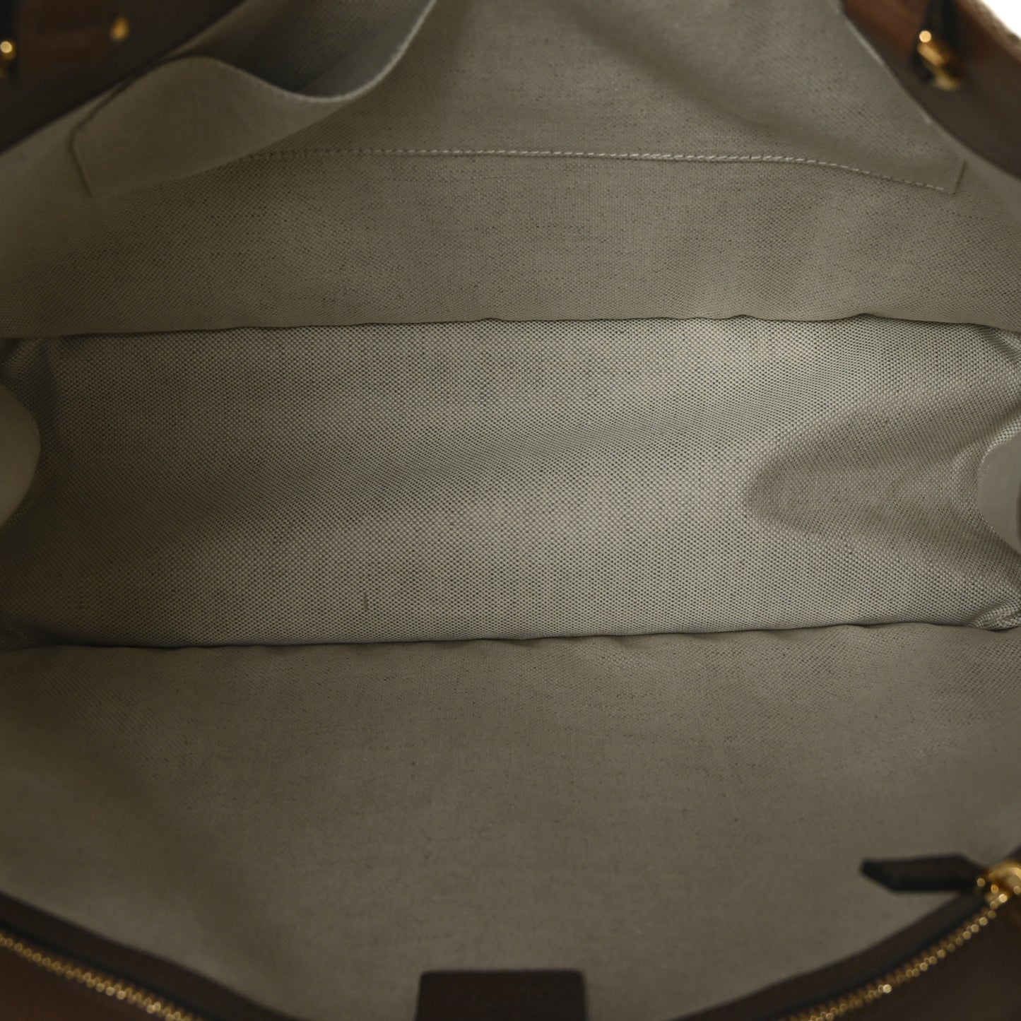 Monogram Horsebit 1955 Tote Bag Beige Brown Sugar