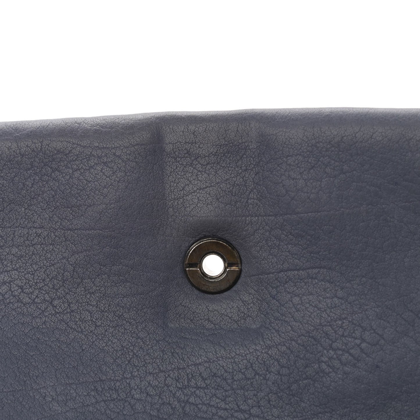 Washed Calfskin Diamond Stitch Hamptons Clutch With Chain Blue