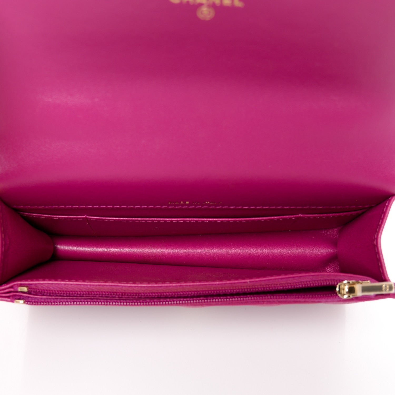 Chanel Lambskin Quilted Flap Phone Holder With Chain Fuchsia 5 of 11