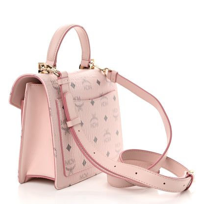 MCM Visetos Small Patricia Satchel Powder Pink 3 of 18