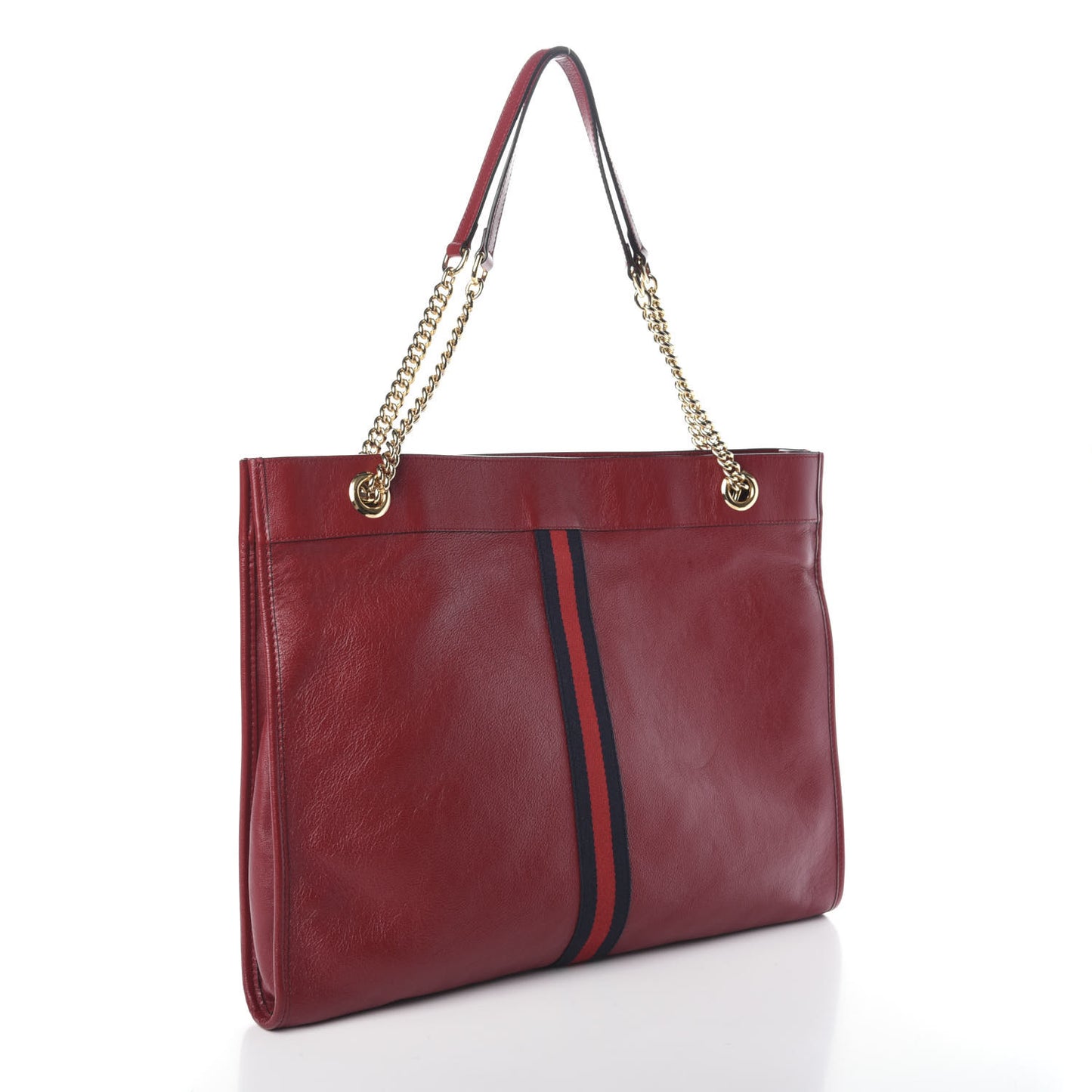 Calfskin Large Rajah Chain Tote Romantic Cherry