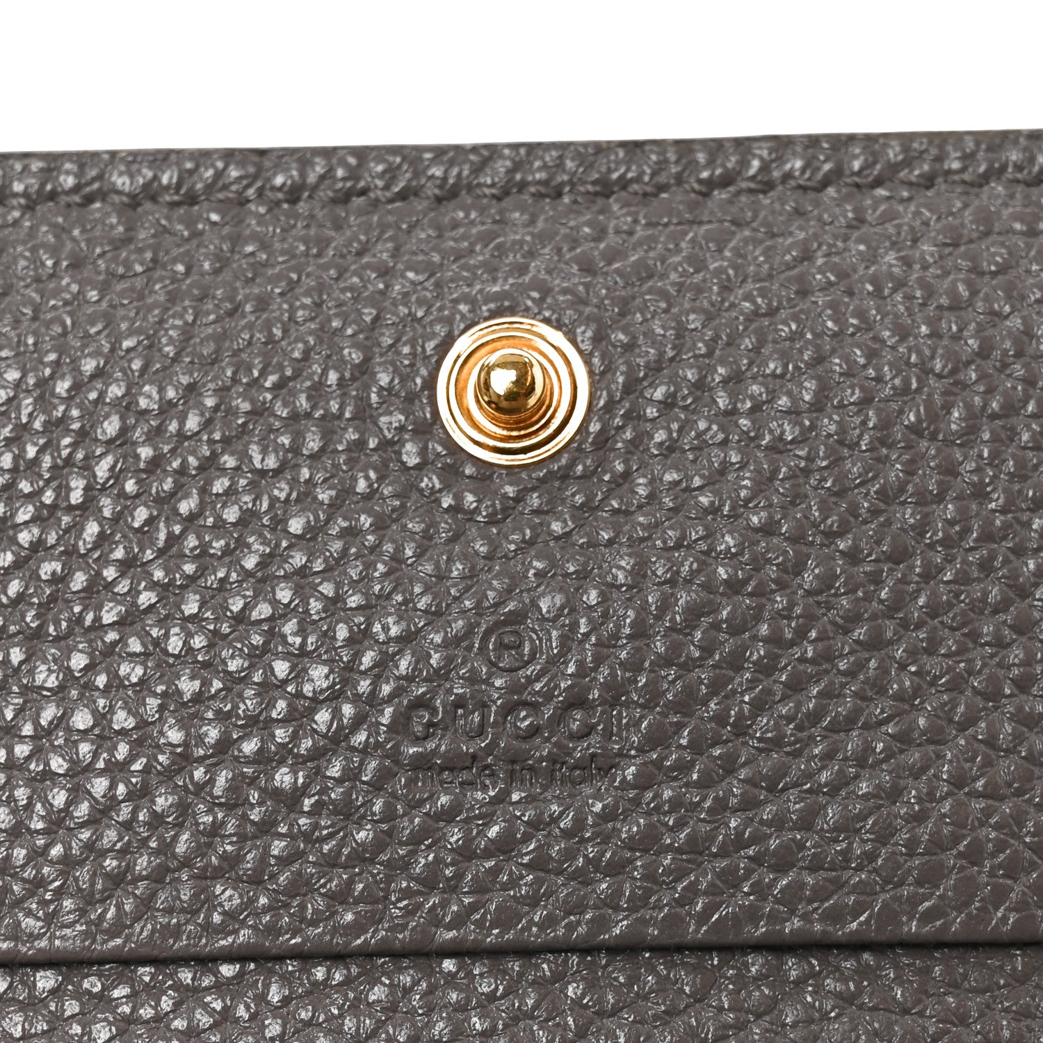Gucci Grainy Calfskin Zumi Chain Card Case Wallet Dusty Grey 5 of 6