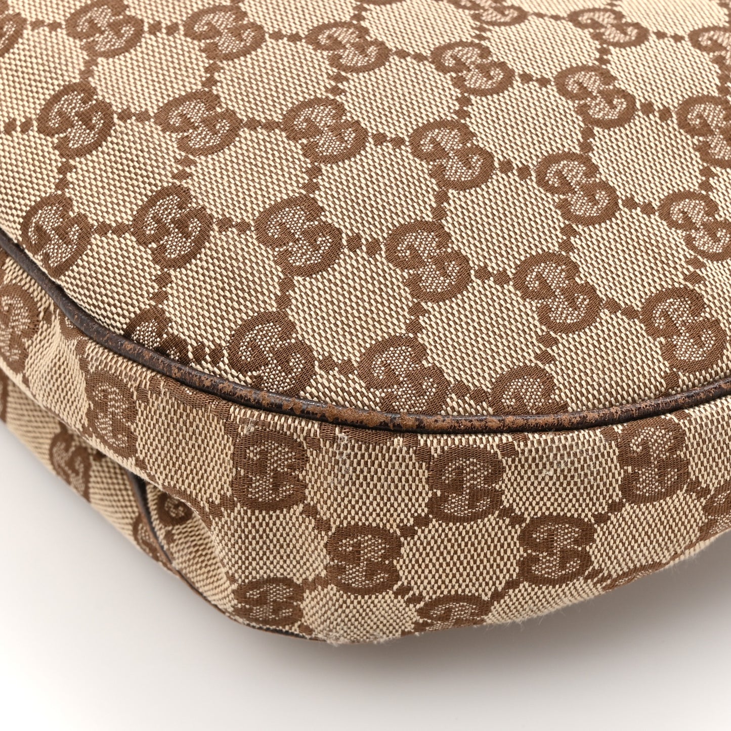 Monogram Web Medium Half Moon Hobo Dark Brown