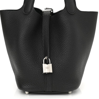 Hermes Taurillon Clemence Picotin Lock 18 PM Black 8 of 11