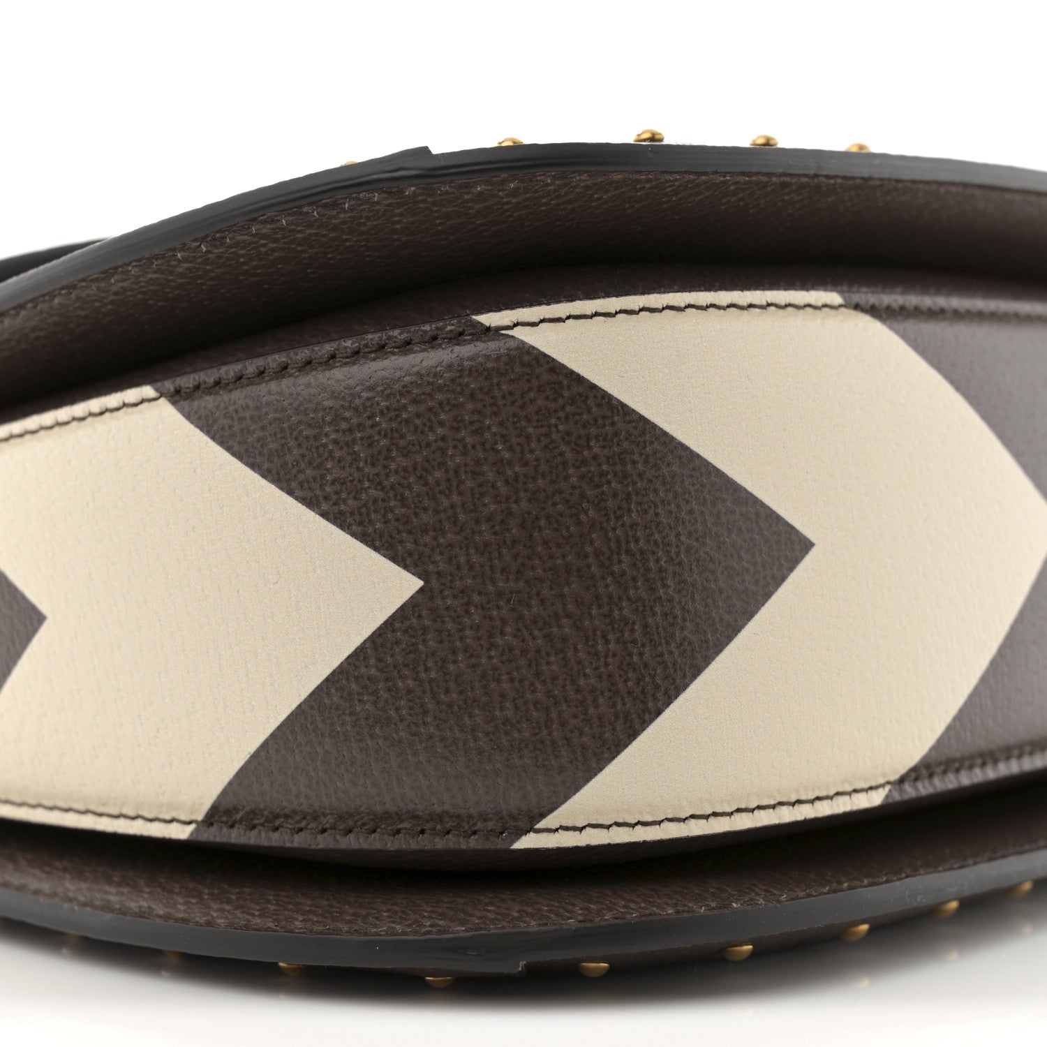 Gucci GG Supreme Monogram Studded Calfskin Centum Medium Bamboo 1947 Top Handle Bag Beige Ebony Multicolor 10 of 13