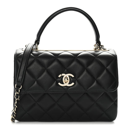 Chanel Lambskin Quilted Small Trendy CC Dual Handle Flap Bag Black 1 of 10