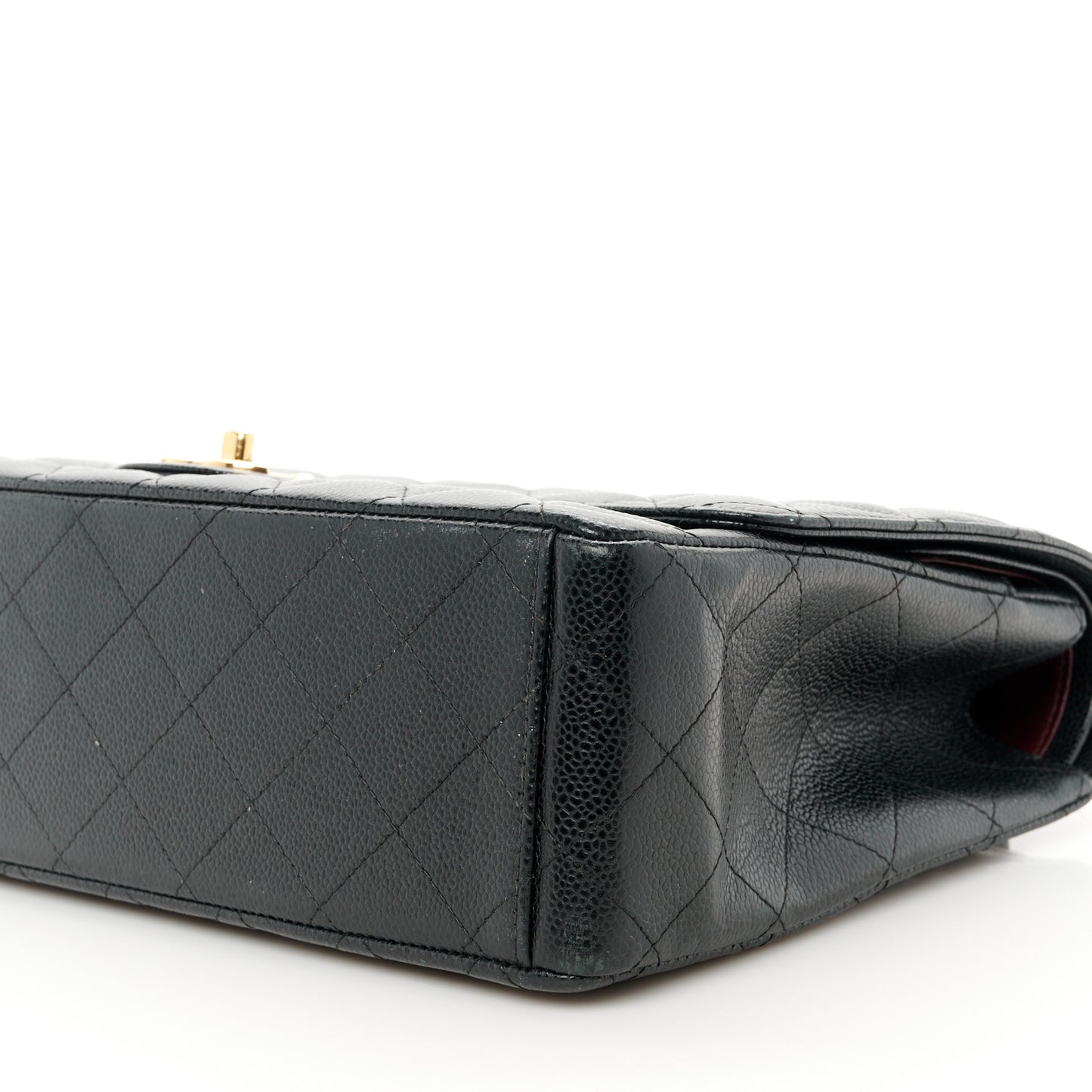Caviar Quilted Maxi Double Flap Black