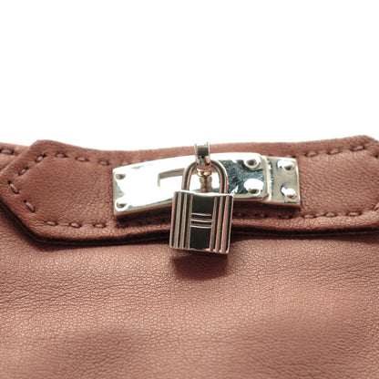 Hermes Lambskin Soya Kelly Lock Gloves 8 Etoupe 5 of 5