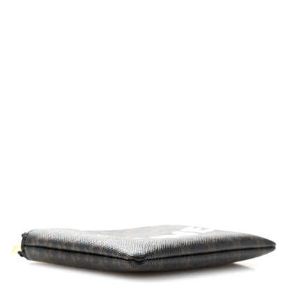 Celine Triomphe Canvas Logo Coin and Card Pouch With Hook Black 4 of 8