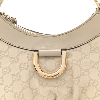 Gucci Guccissima Medium D Gold Hobo Off White 8 of 14