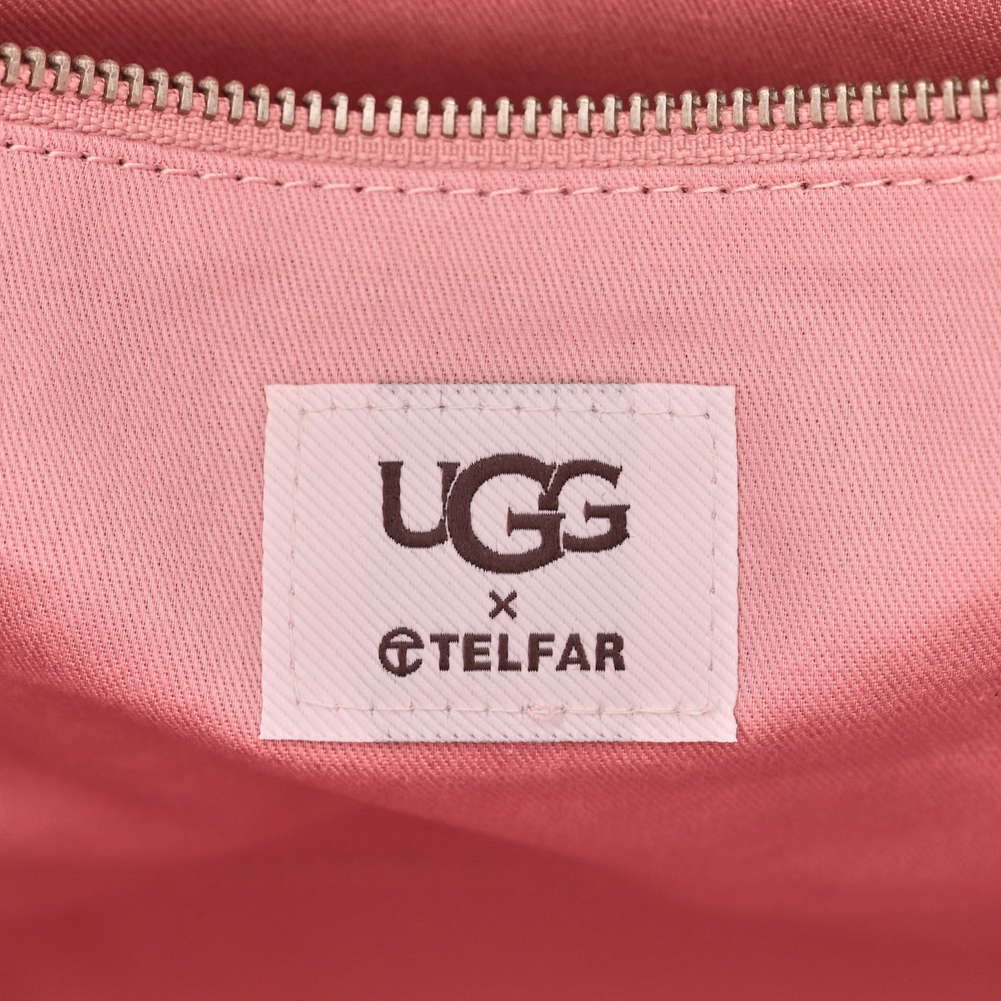 X UGG Suede Shearling Medium Shopping Bag Pink