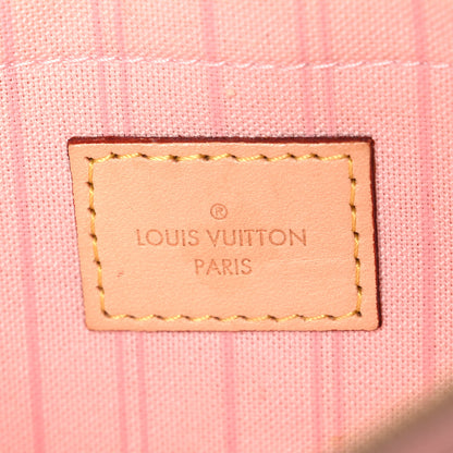 Louis Vuitton Damier Azur Neverfull MM GM Pochette Rose Ballerine 6 of 9