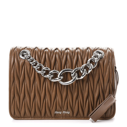 Miu Miu Nappa Matelasse Club Shoulder Bag Cannella 1 of 14