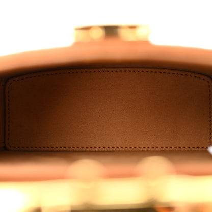 MCM Metallic Calfskin Visetos Stark Pushlock Clutch Cognac 5 of 9