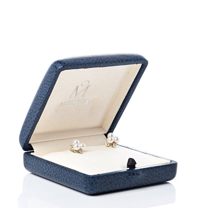 Mikimoto 14K Yellow Gold Akoya Pearl 4.5mm Screw Back Earrings 5 of 5