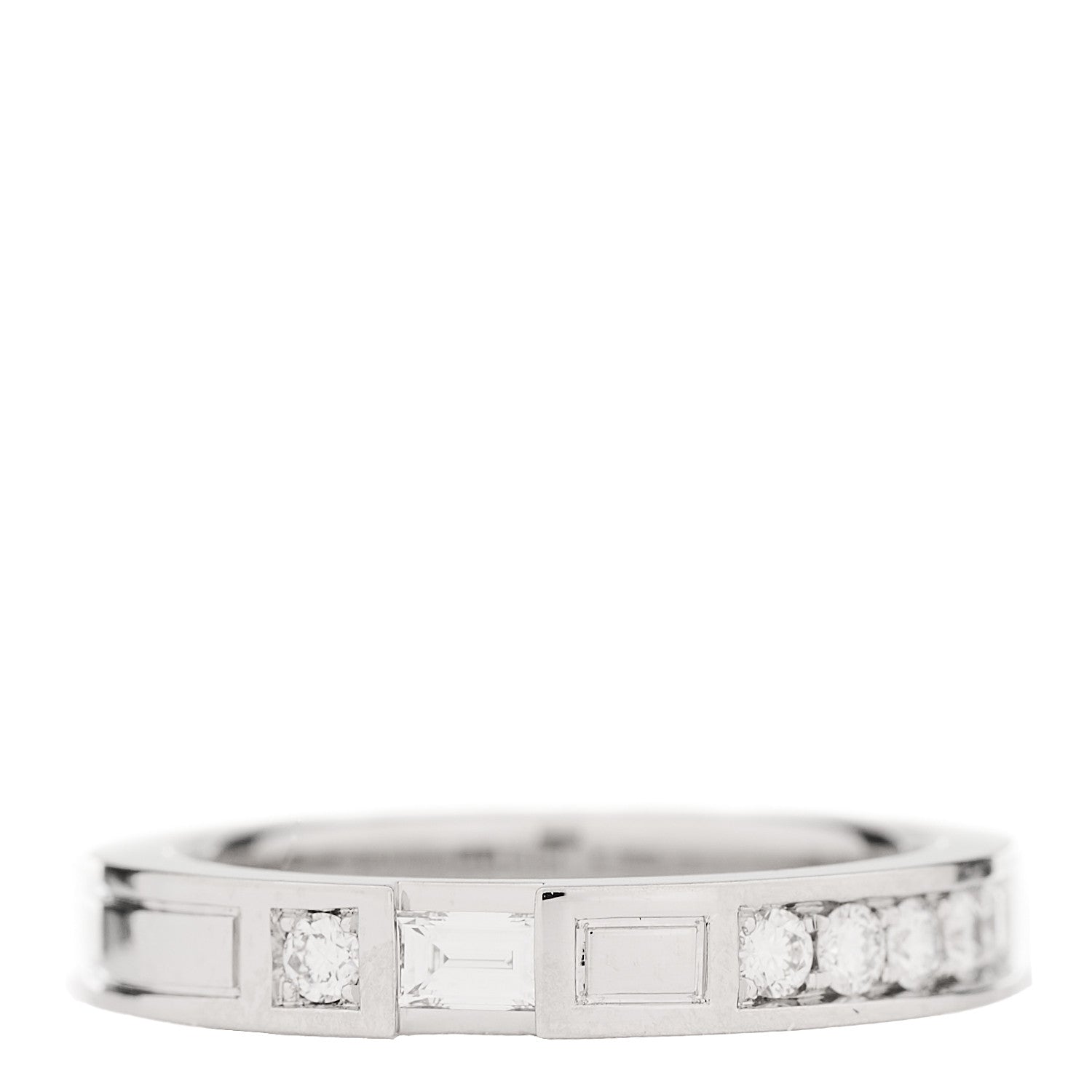 Harry Winston Platinum Diamond Traffic Wedding Band Ring 45 3.5 1 of 5
