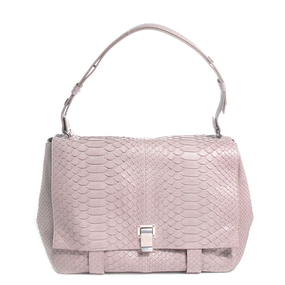Proenza Schouler Python Large Courier Mushroom 1 of 9
