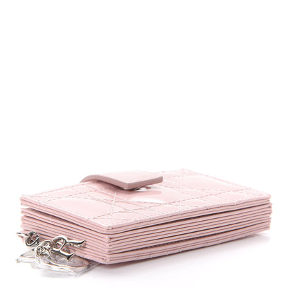 Christian Dior Patent Cannage Lady Dior 5-Gusset Card Holder Pink 4 of 9