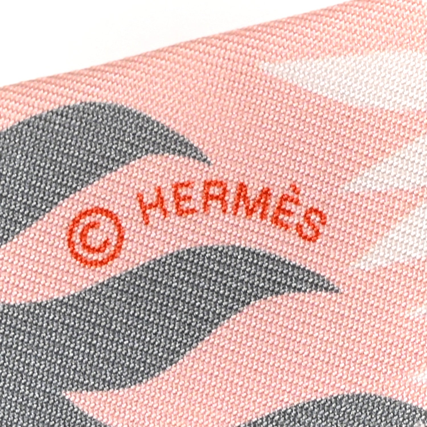 Hermes Silk Le Charme D Orphee Twilly Gris Acier Rose Poudre 4 of 5