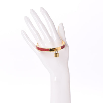 Hermes Epsom Kelly Lock Cadena Bracelet Rouge Casaque 2 of 4