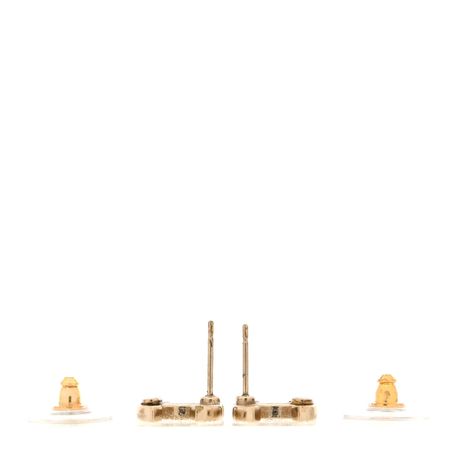 Chanel Crystal CC Earrings Gold 3 of 6