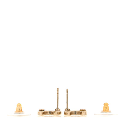 Chanel Crystal CC Earrings Gold 3 of 6