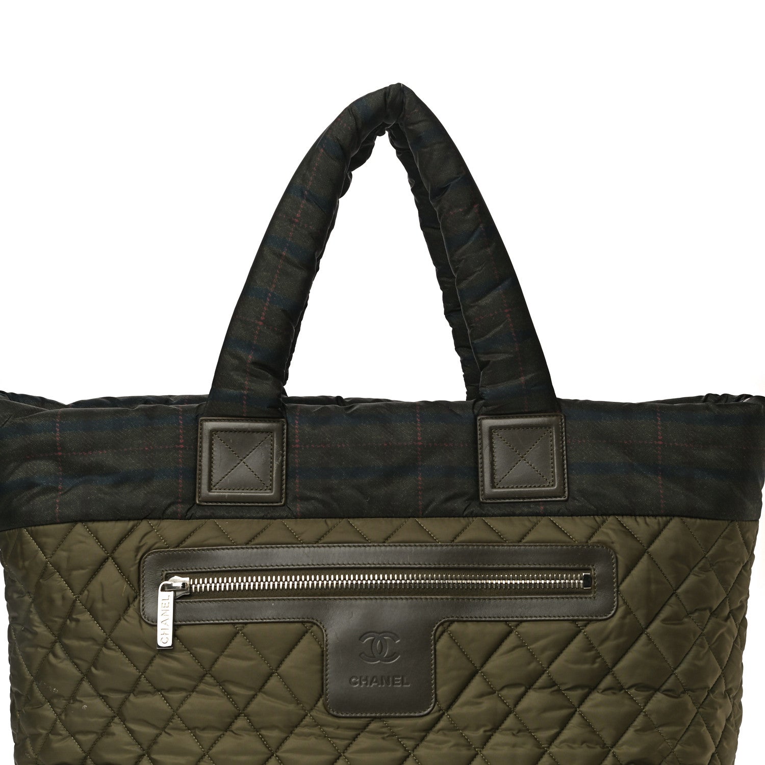 Chanel Nylon Quilted Medium Coco Cocoon Tote Khaki 10 of 24
