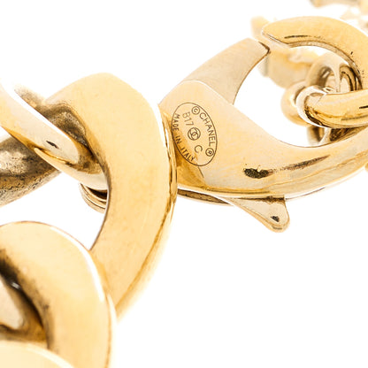 Chanel Crystal CC Link Chain Bracelet Gold 4 of 5