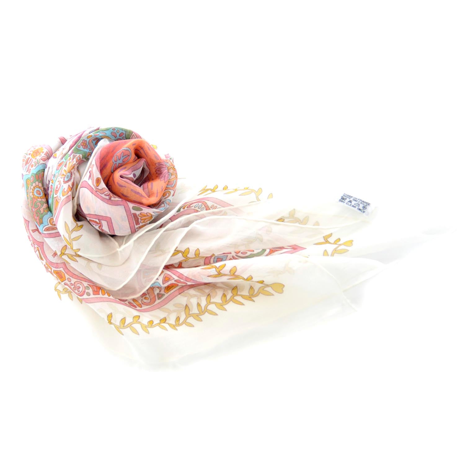 Hermes Mousseline Aux Portes Du Palais 140 Shawl Scarf 7 of 10