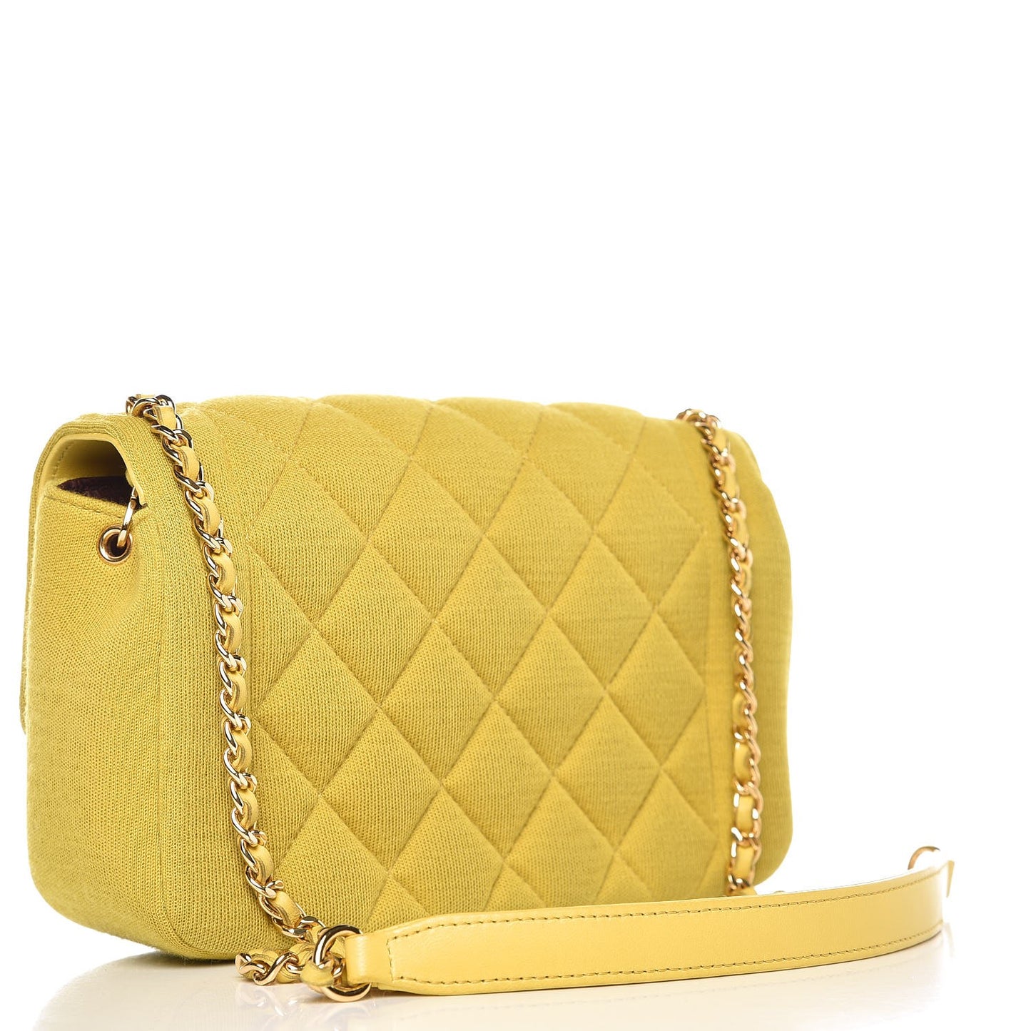 Jersey Quilted Mini Chic With Me Flap Yellow