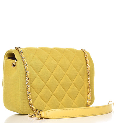 Chanel Jersey Quilted Mini Chic With Me Flap Yellow 3 of 13