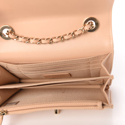Chanel Lambskin Quilted Mini Trendy CC Wallet On Chain WOC Beige 5 of 11